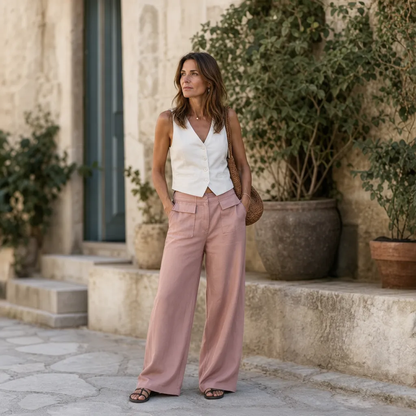 Galatea Sciacca™ Versatile Wide Leg Pants for Day and Evening Wear