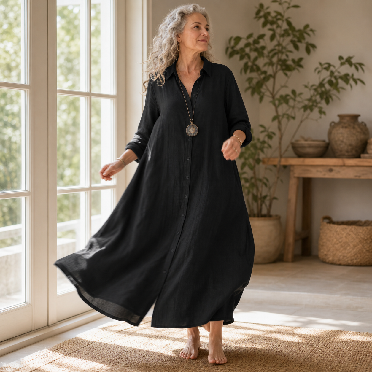 Gelsomina Cagnolati™ Oversized Shirt Dress for Easy Days