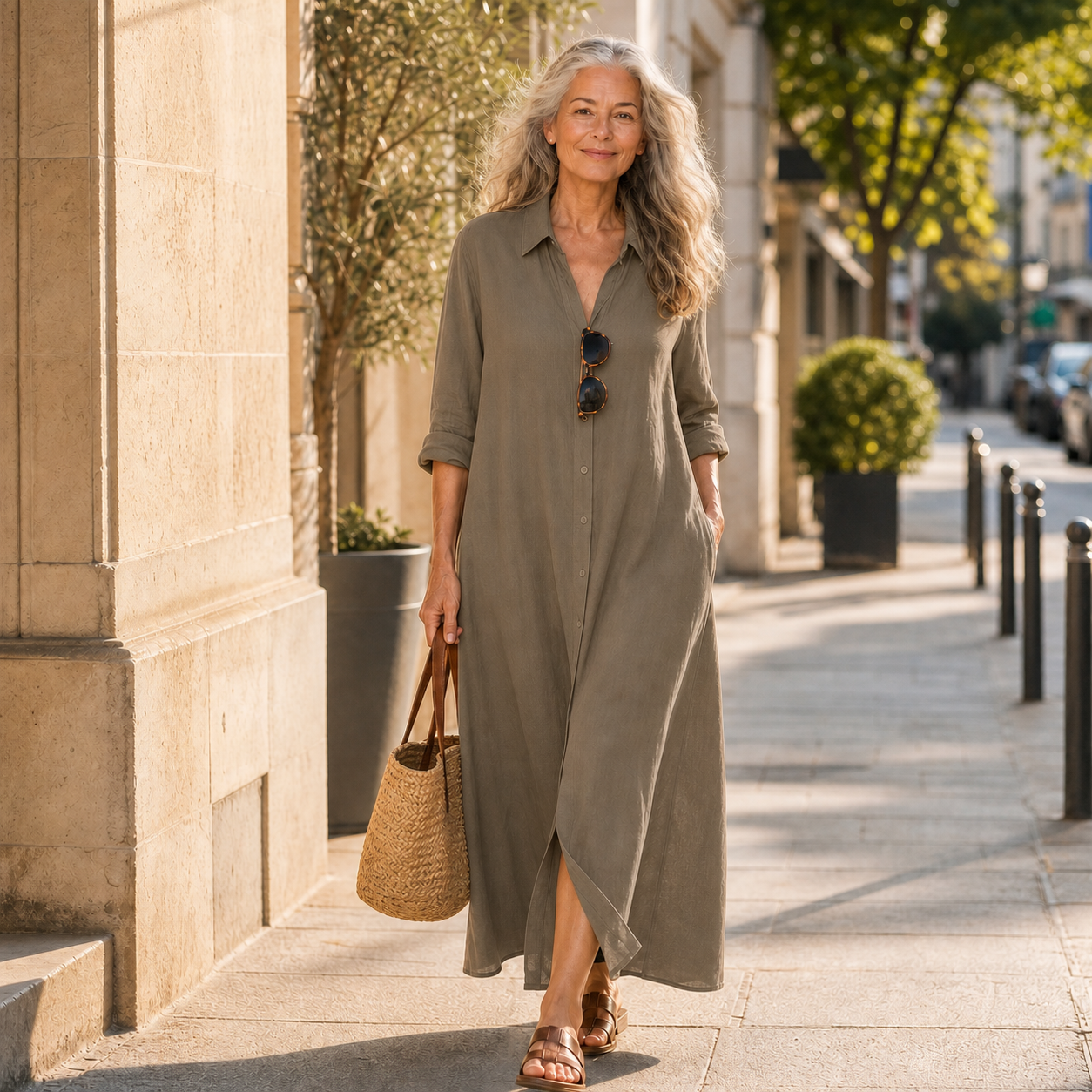 Gelsomina Cagnolati™ Oversized Shirt Dress for Easy Days