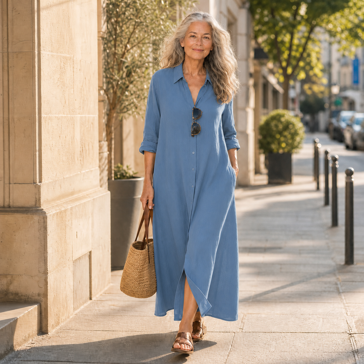 Gelsomina Cagnolati™ Oversized Shirt Dress for Easy Days