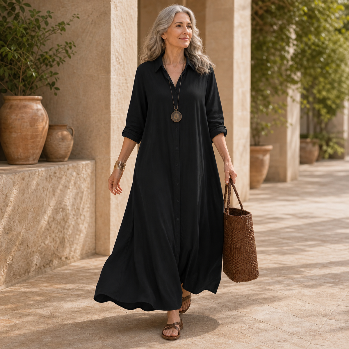 Gelsomina Cagnolati™ Oversized Shirt Dress for Easy Days