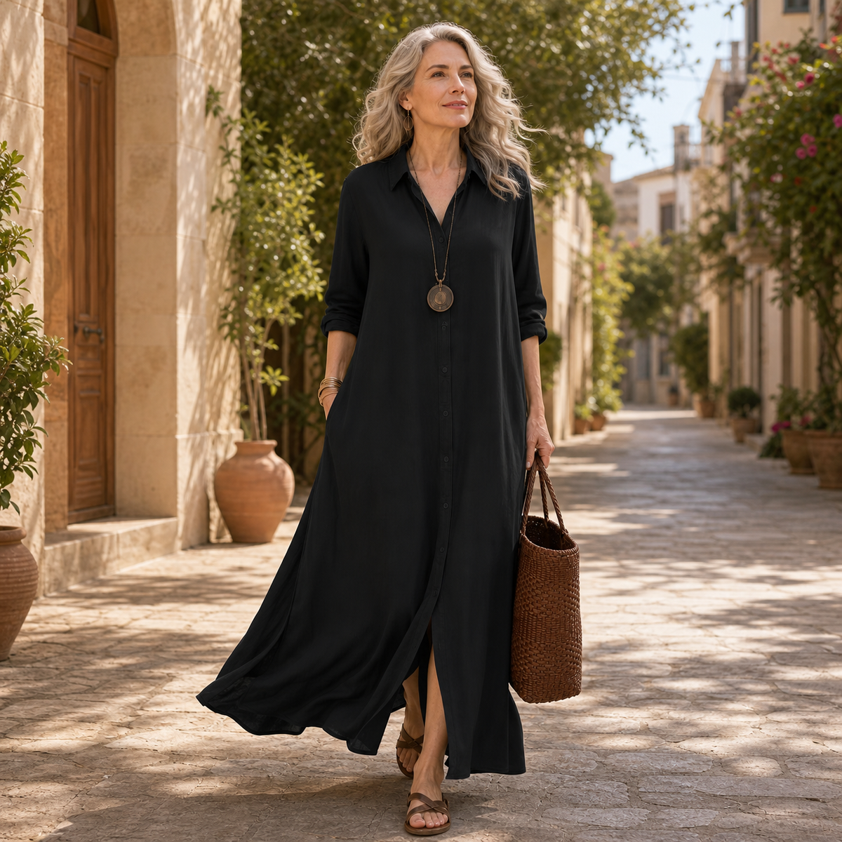 Gelsomina Cagnolati™ Oversized Shirt Dress for Easy Days