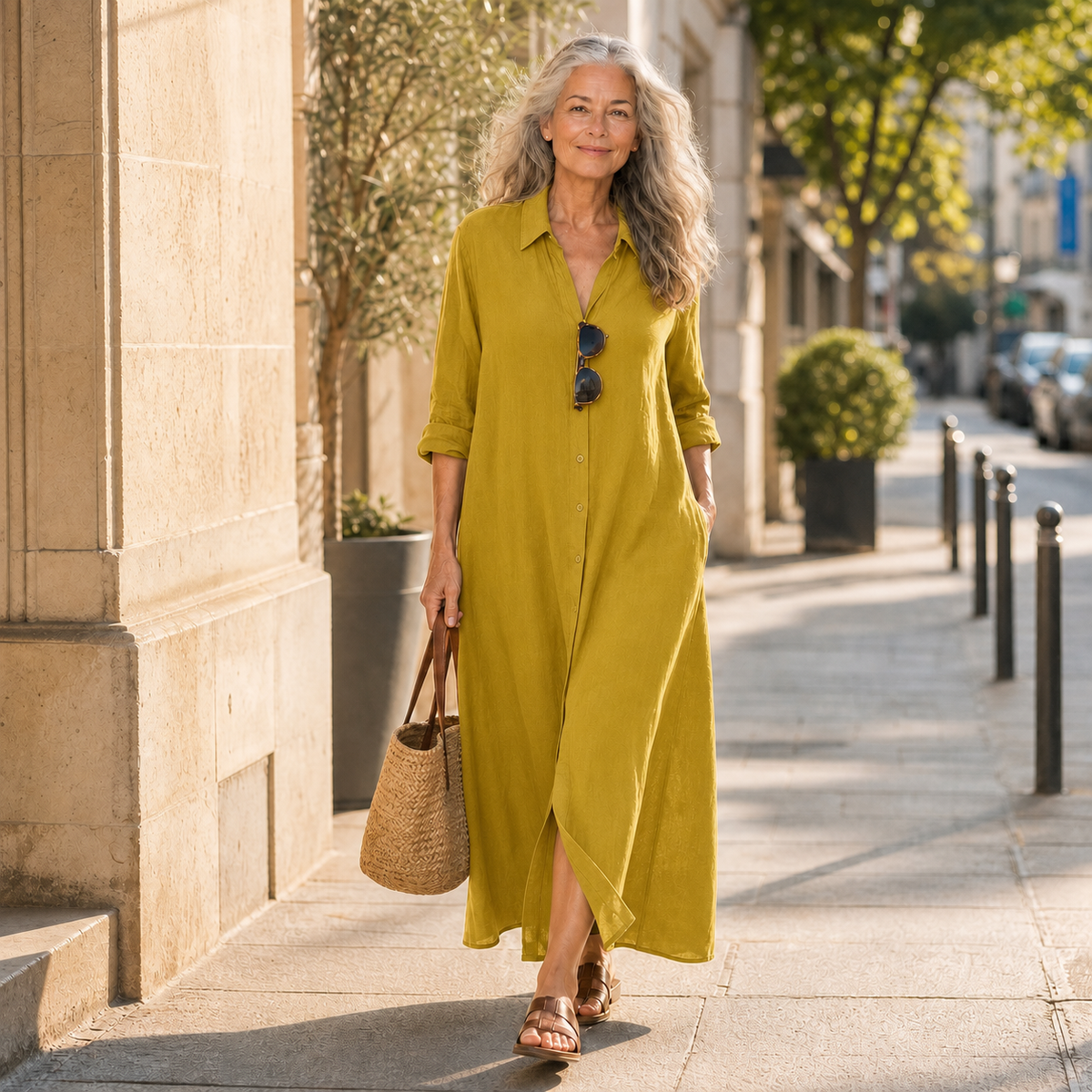 Gelsomina Cagnolati™ Oversized Shirt Dress for Easy Days