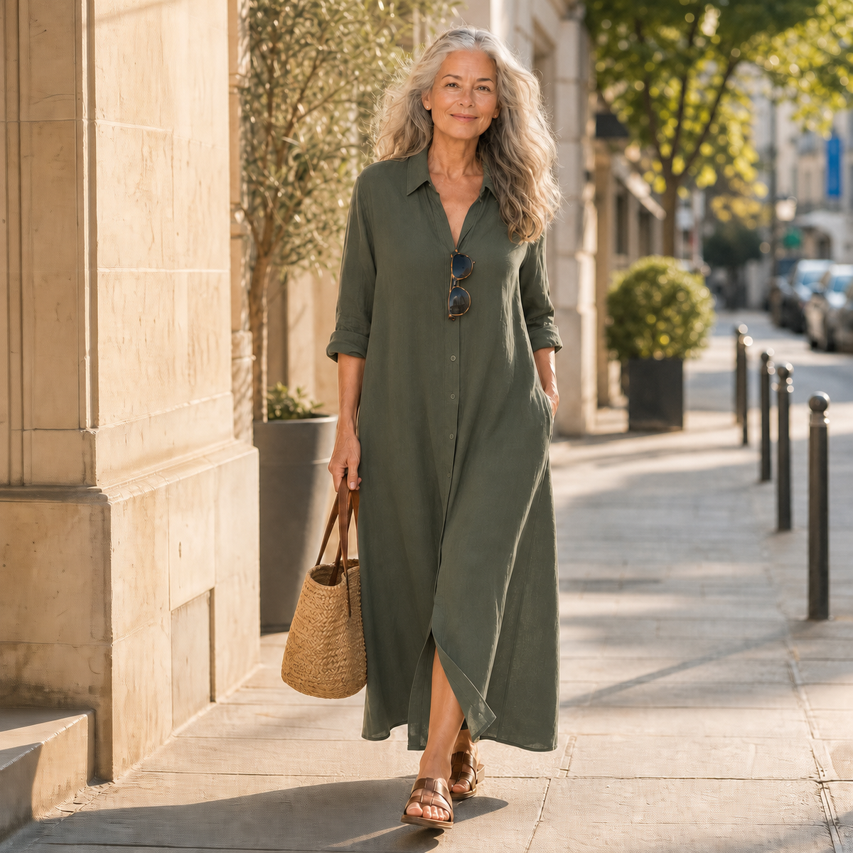 Gelsomina Cagnolati™ Oversized Shirt Dress for Easy Days