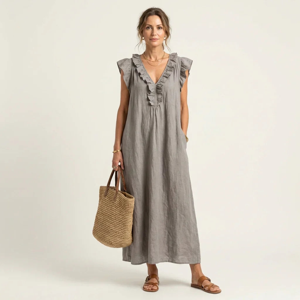 Gelsomina Stradiotto™ Flowy Ruffled Maxi Dress for Effortless Style