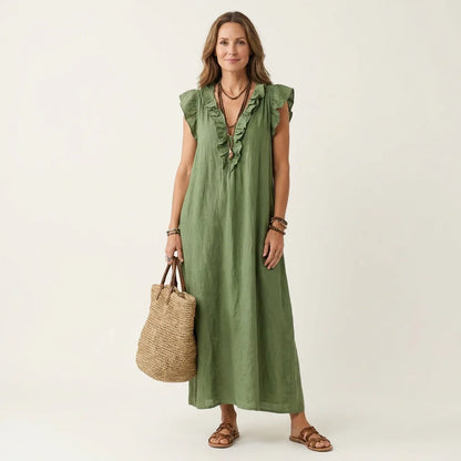 Gelsomina Stradiotto™ Flowy Ruffled Maxi Dress for Effortless Style