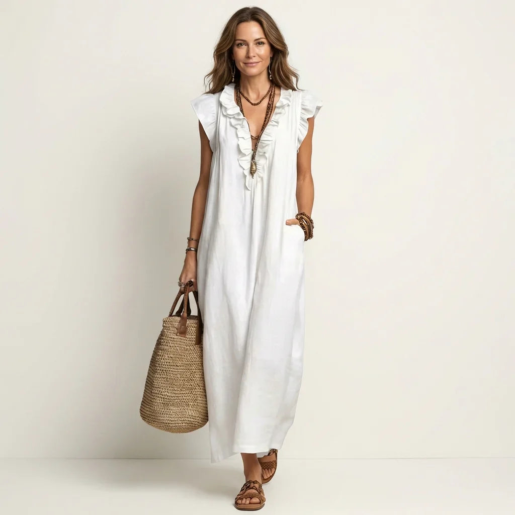 Gelsomina Stradiotto™ Flowy Ruffled Maxi Dress for Effortless Style