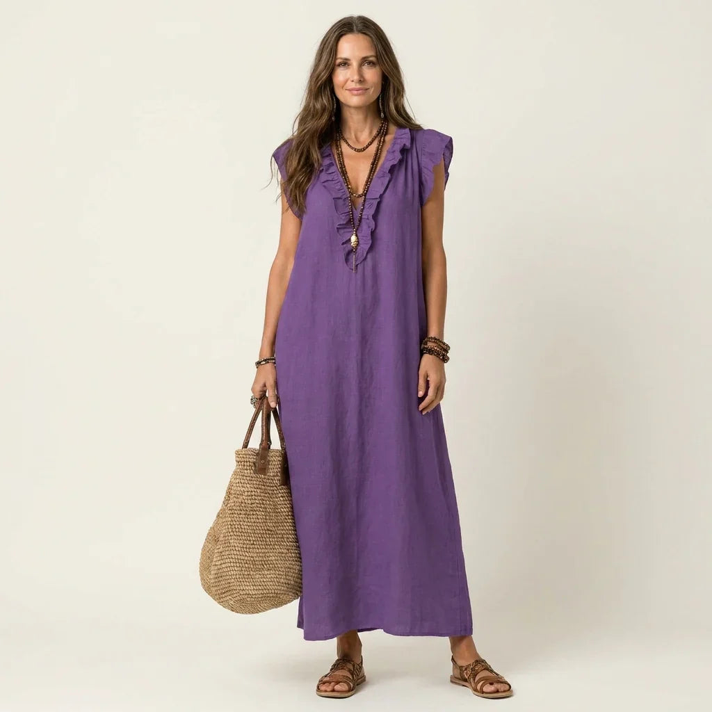 Gelsomina Stradiotto™ Flowy Ruffled Maxi Dress for Effortless Style
