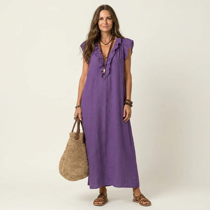Gelsomina Stradiotto™ Flowy Ruffled Maxi Dress for Effortless Style