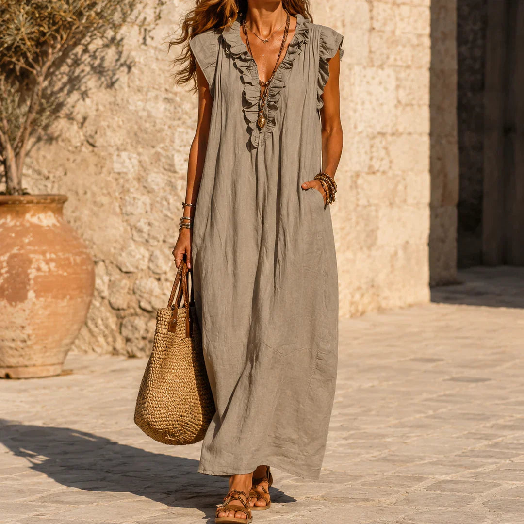 Gelsomina Stradiotto™ Flowy Ruffled Maxi Dress for Effortless Style