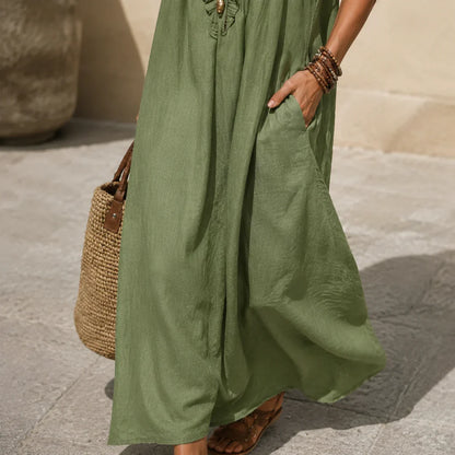 Gelsomina Stradiotto™ Flowy Ruffled Maxi Dress for Effortless Style
