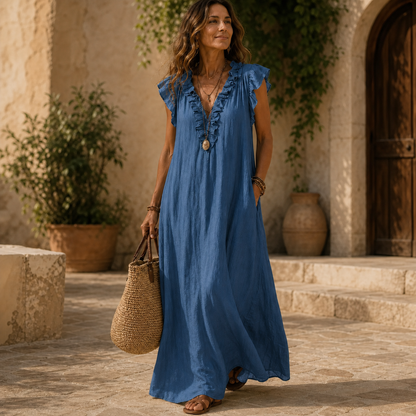 Gelsomina Stradiotto™ Flowy Ruffled Maxi Dress for Effortless Style