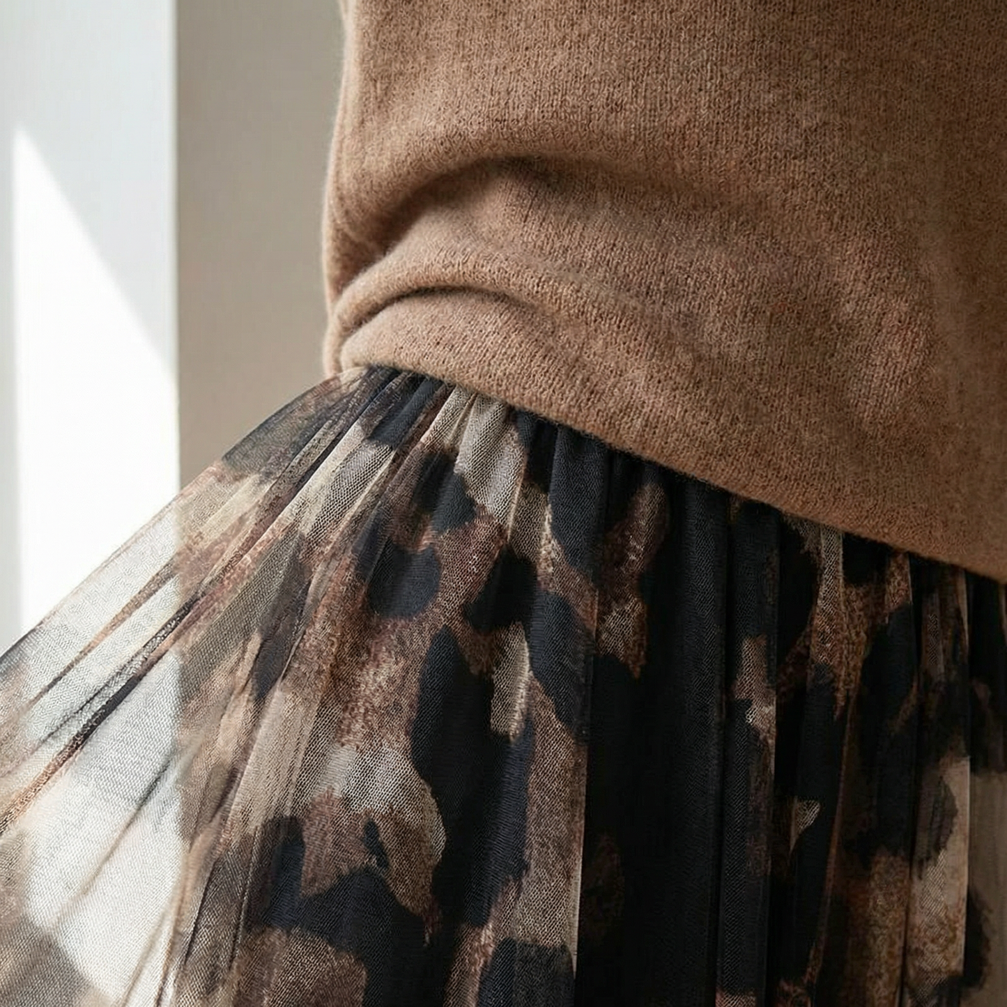 Giulia Greco™ Effortless Leopard Sweater Skirt Set