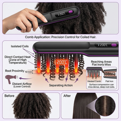 Silkané™ Wireless Ceramic Straightening Comb