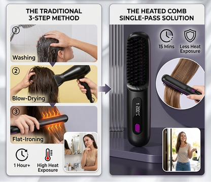 Silkané™ Wireless Ceramic Straightening Comb