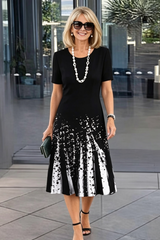 Gina Cappellari™ Relaxed Pleated Color Block Dress