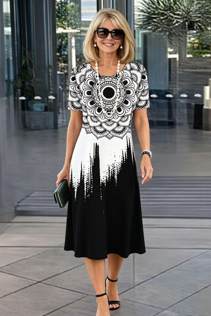 Gina Cappellari™ Relaxed Pleated Color Block Dress