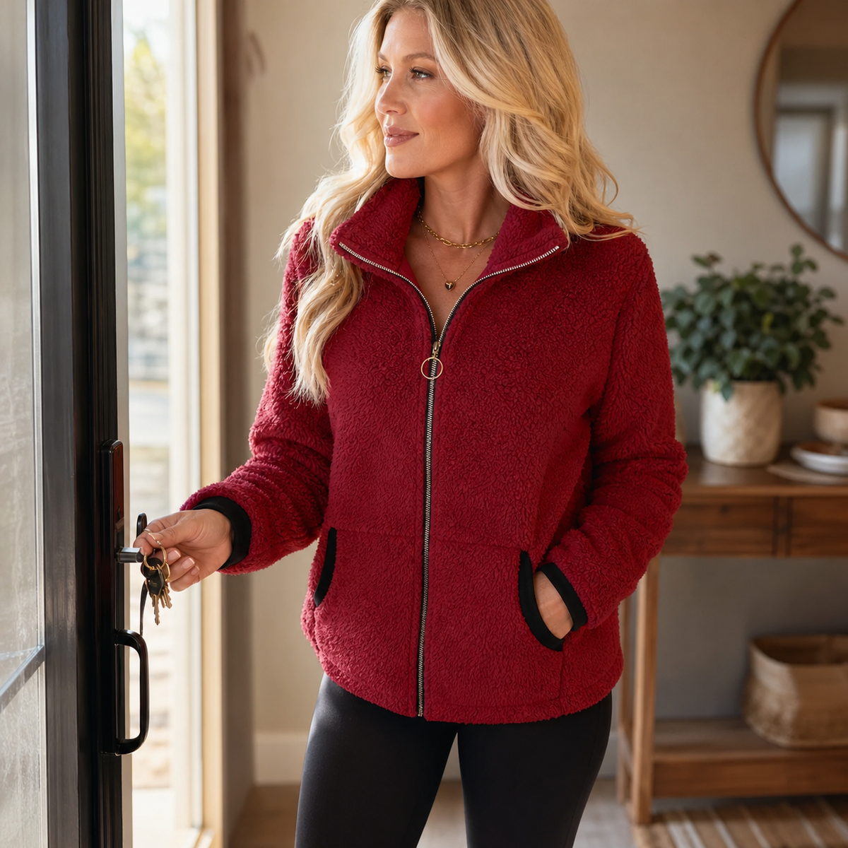 Gisella Foschi™ Soft-Touch Zip Jacket for Everyday Comfort