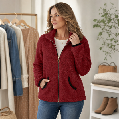 Gisella Foschi™ Soft-Touch Zip Jacket for Everyday Comfort