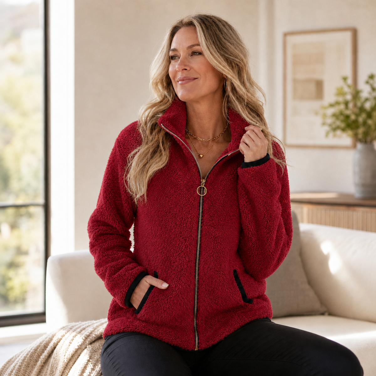 Gisella Foschi™ Soft-Touch Zip Jacket for Everyday Comfort