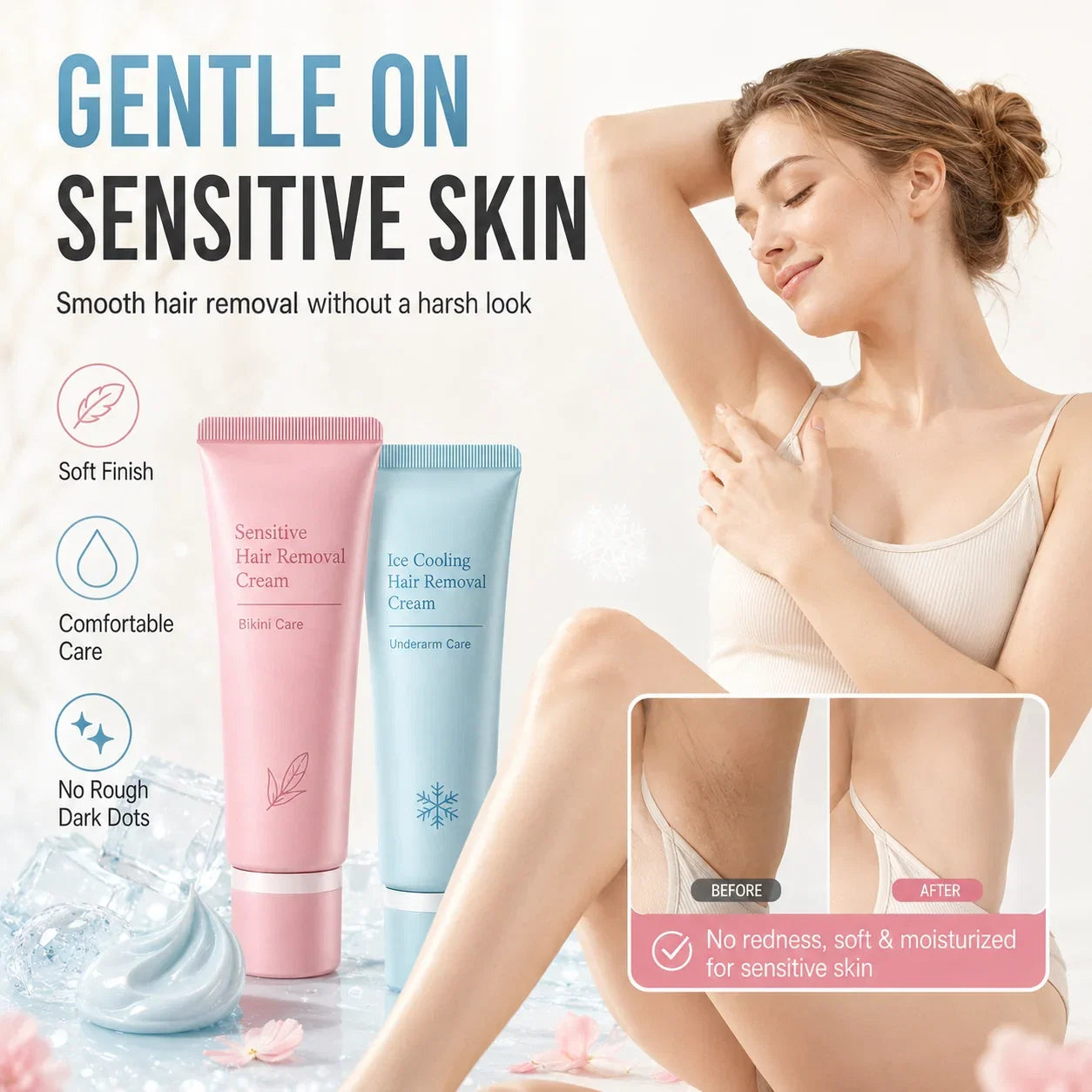 Glacène™ Gentle Hair Removal Cream for Sensitive Skin