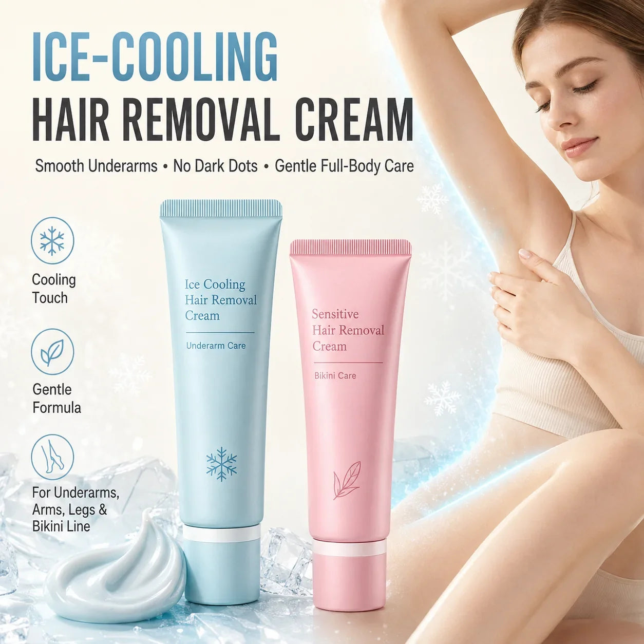 Glacène™ Gentle Hair Removal Cream for Sensitive Skin