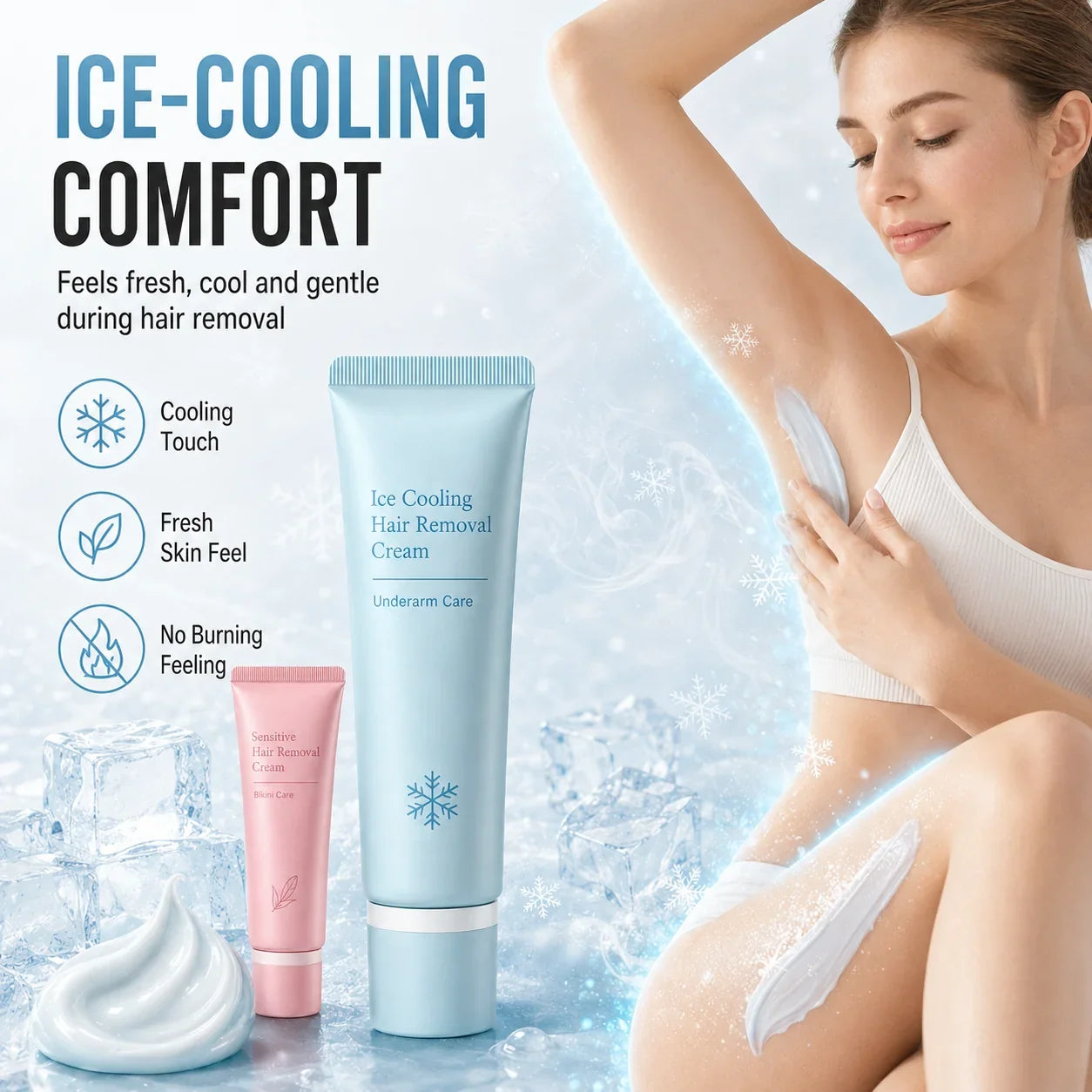 Glacène™ Gentle Hair Removal Cream for Sensitive Skin