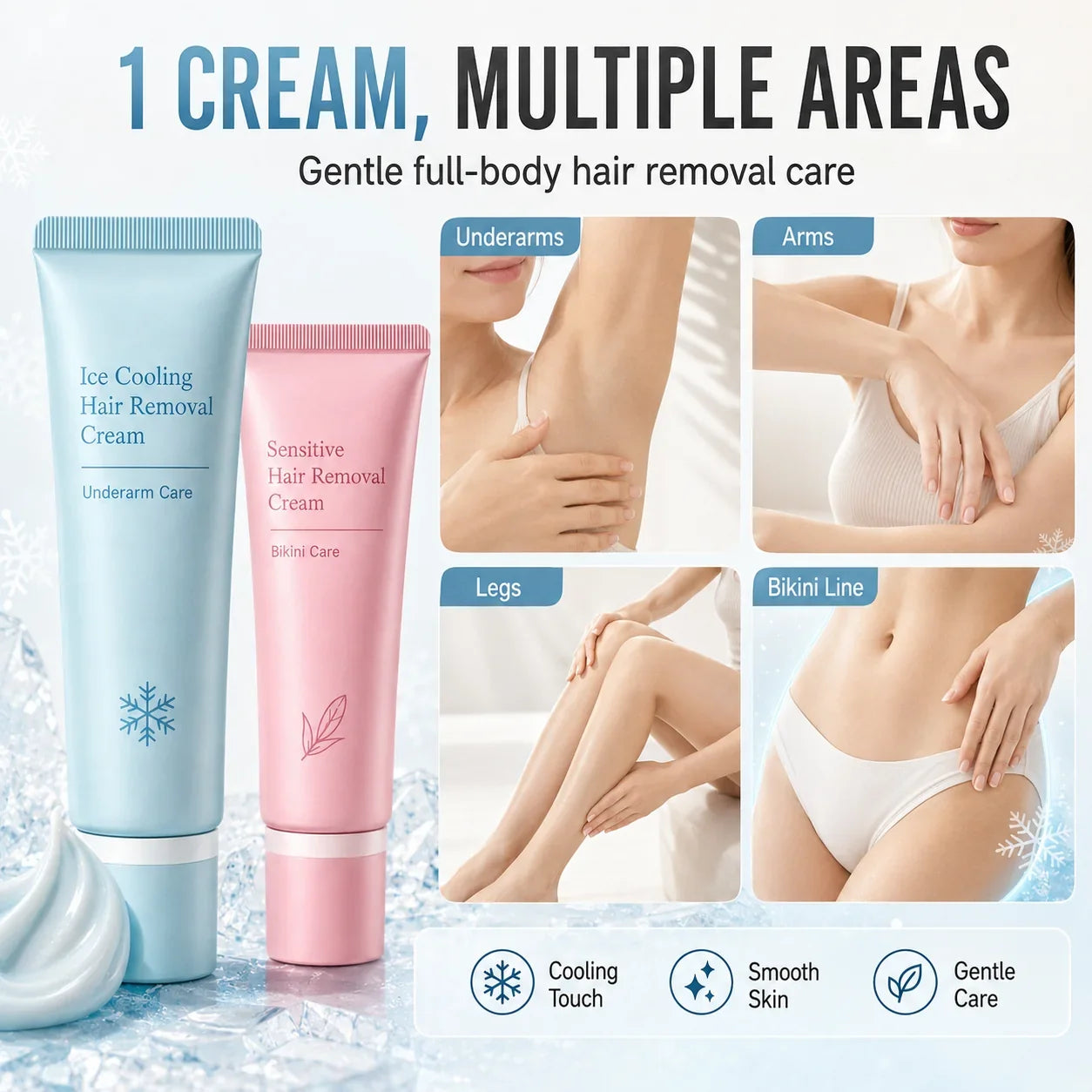 Glacène™ Gentle Hair Removal Cream for Sensitive Skin