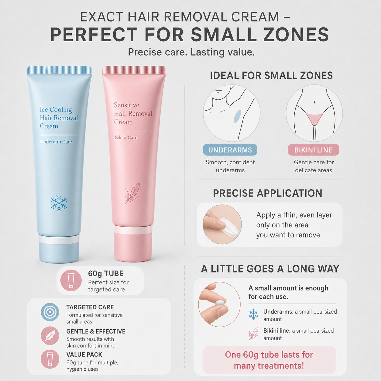 Glacène™ Gentle Hair Removal Cream for Sensitive Skin
