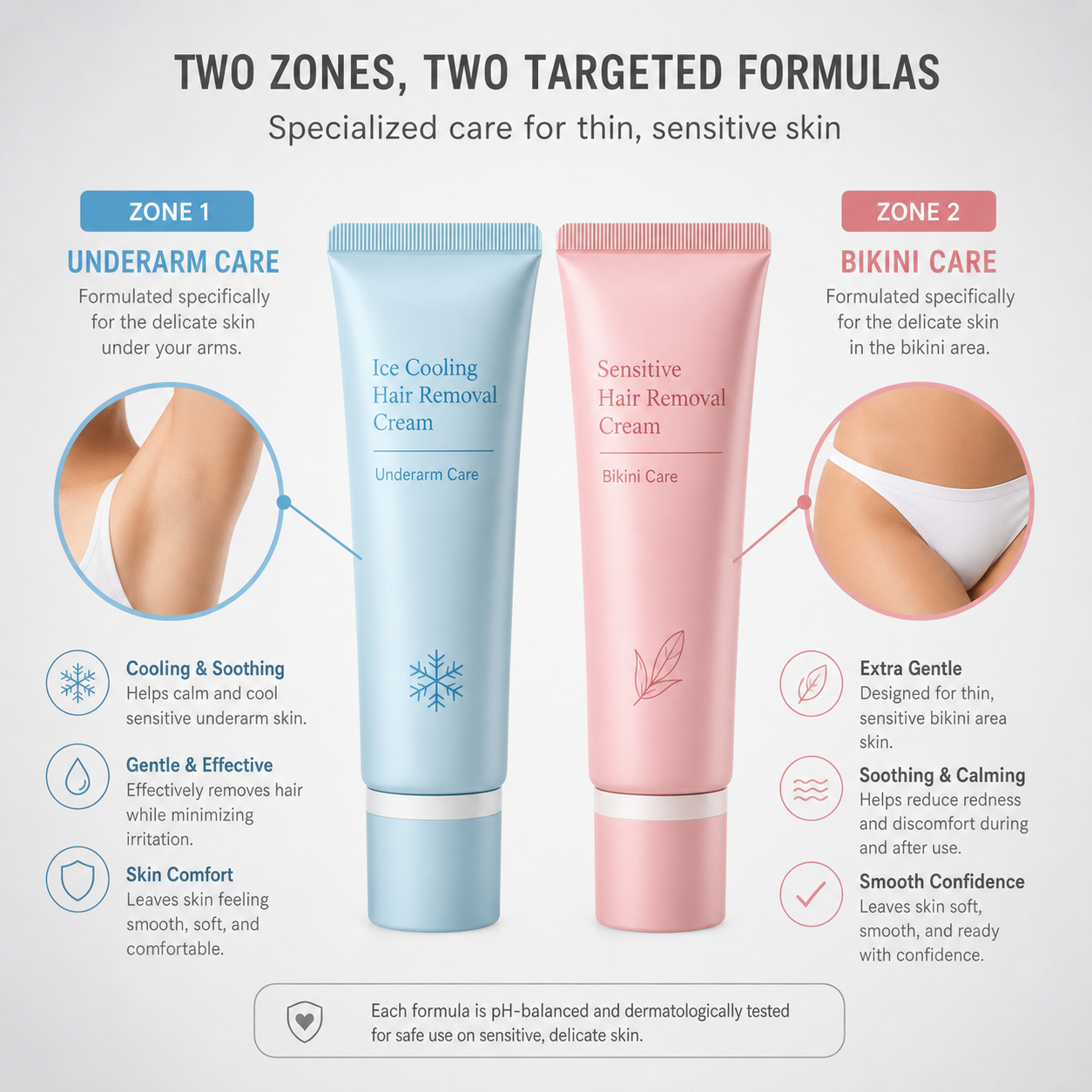 Glacène™ Gentle Hair Removal Cream for Sensitive Skin