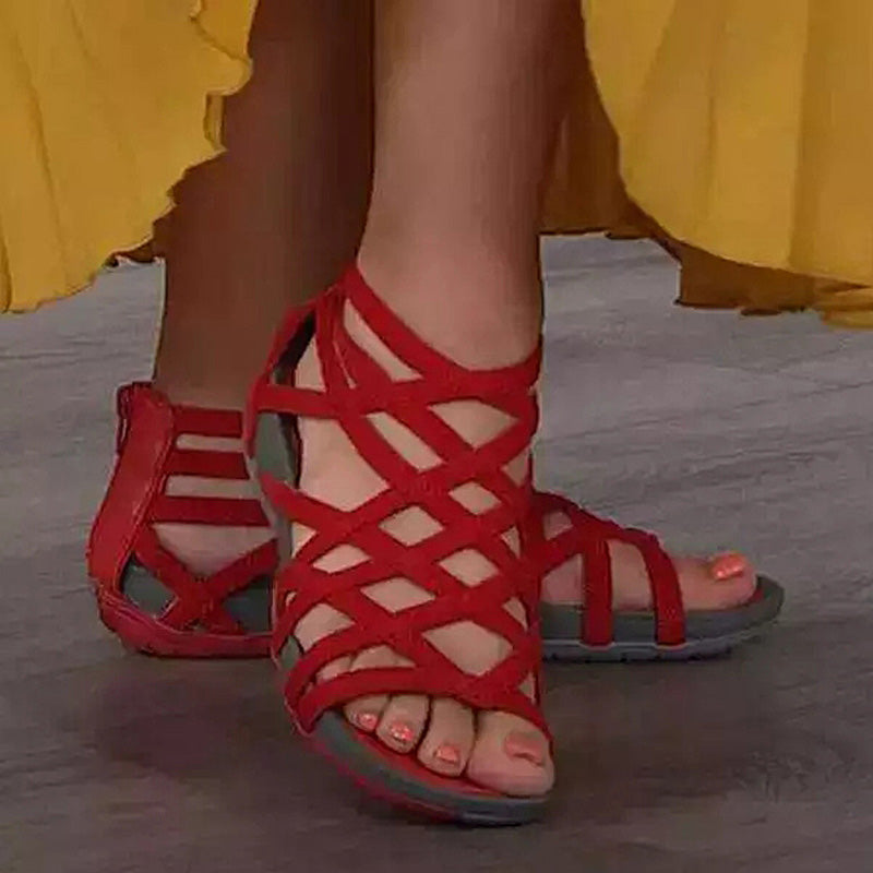 Gladiana™ Breathable Roman sandals with a round toe
