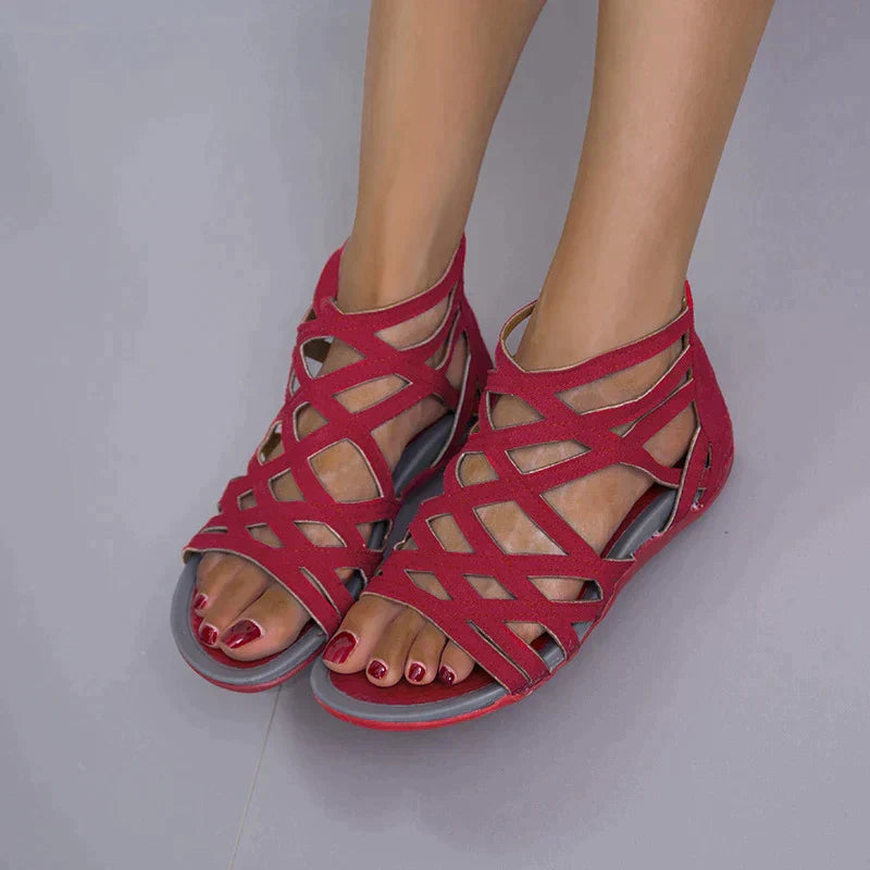 Gladiana™ Breathable Roman sandals with a round toe