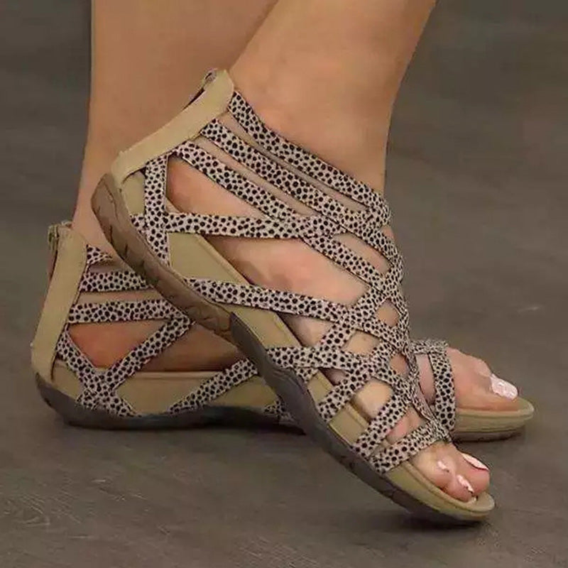 Gladiana™ Breathable Roman sandals with a round toe