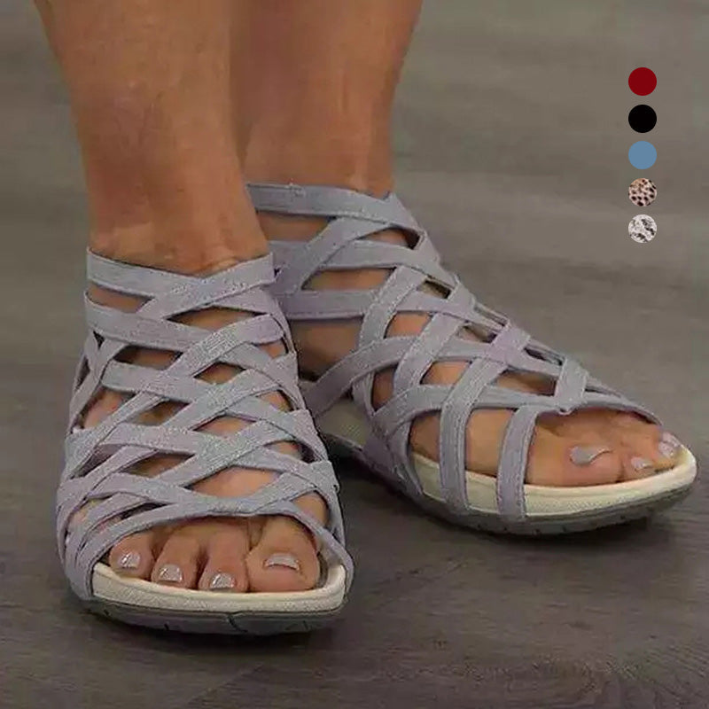 Gladiana™ Breathable Roman sandals with a round toe