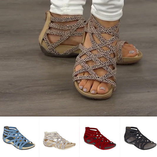 Gladiana™ Breathable Roman sandals with a round toe