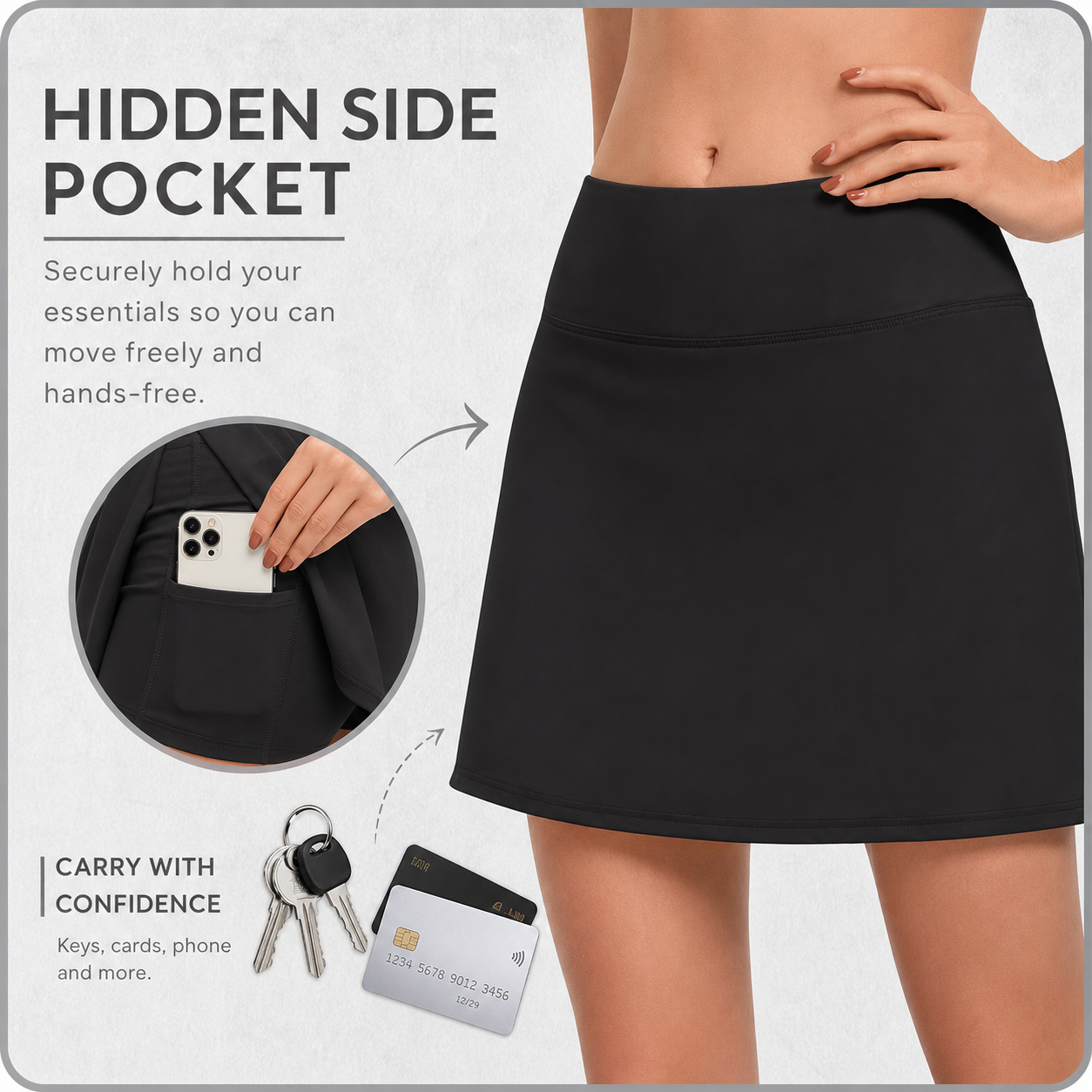 GlideFlex™ Flattering SkIrt for All-Day Comfort | 1+1 FREE