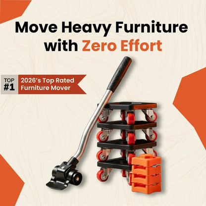 GlideMover DollyKit Heavy Duty Furniture Mover - main product view of the heavy furniture lifter kit