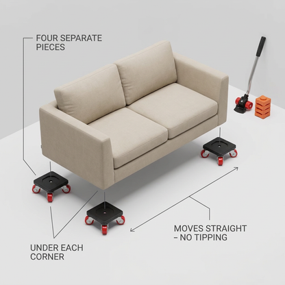 GlideMover Pro™ Heavy Furniture Lifter for Effortless Solo Moving