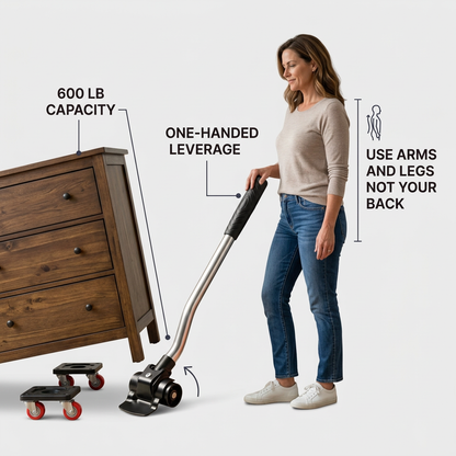 GlideMover Pro™ Heavy Furniture Lifter for Effortless Solo Moving