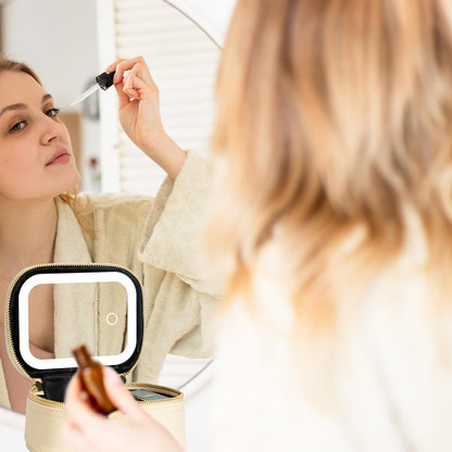 GlowKit Pro+™ Compact Makeup Bag with LED Mirror