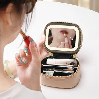 GlowKit Pro+™ Compact Makeup Bag with LED Mirror