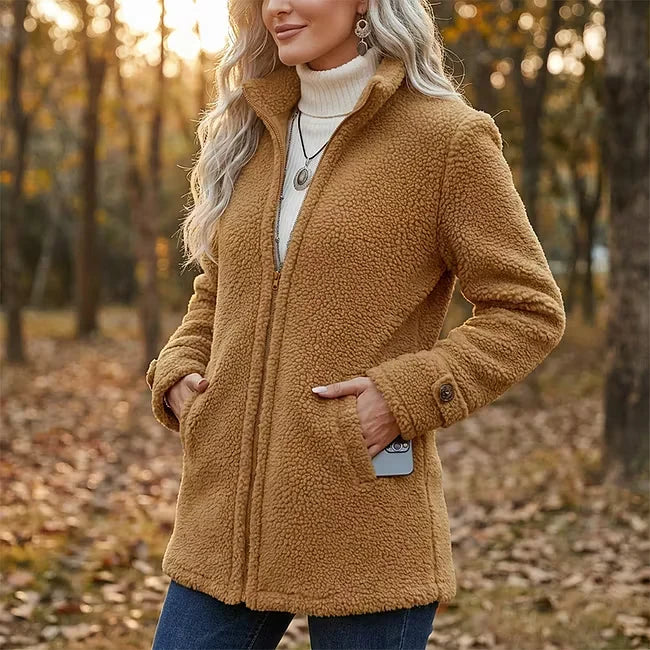 Gregoria Caputo™ Textured Zip Jacket for Effortless Everyday Style