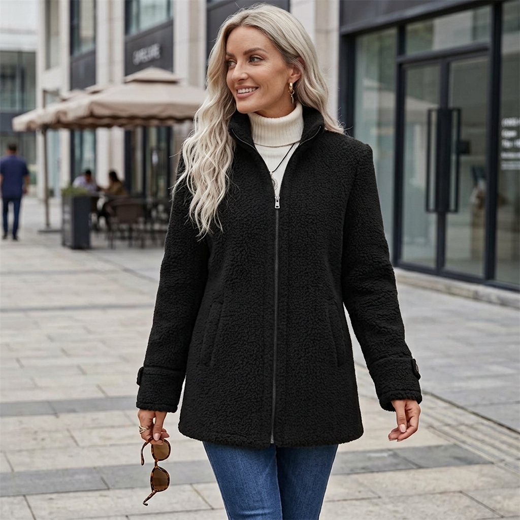 Gregoria Caputo™ Textured Zip Jacket for Effortless Everyday Style