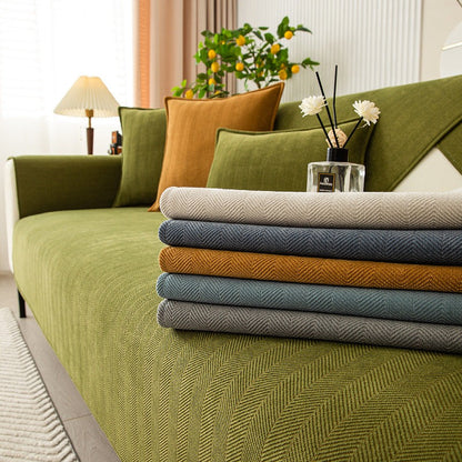 GripSoft™ Non-Slip Chenille Couch Cover