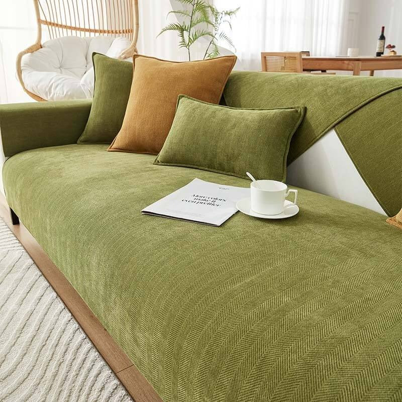 GripSoft™ Non-Slip Chenille Couch Cover