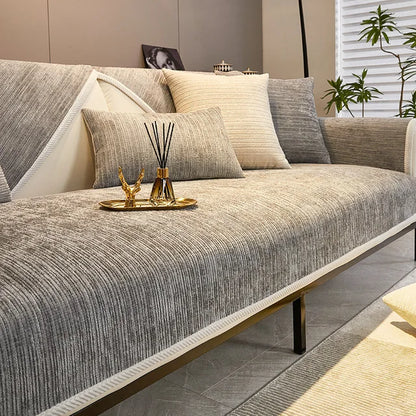 GripStay™ Chenille Sofa Cover for Pet Protection