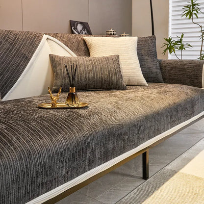 GripStay™ Chenille Sofa Cover for Pet Protection