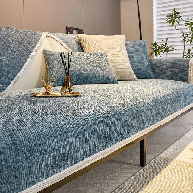 GripStay™ Chenille Sofa Cover for Pet Protection