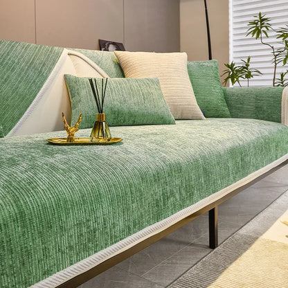 GripStay™ Chenille Sofa Cover for Pet Protection