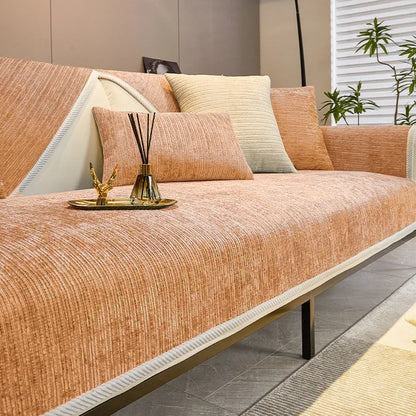 GripStay™ Chenille Sofa Cover for Pet Protection